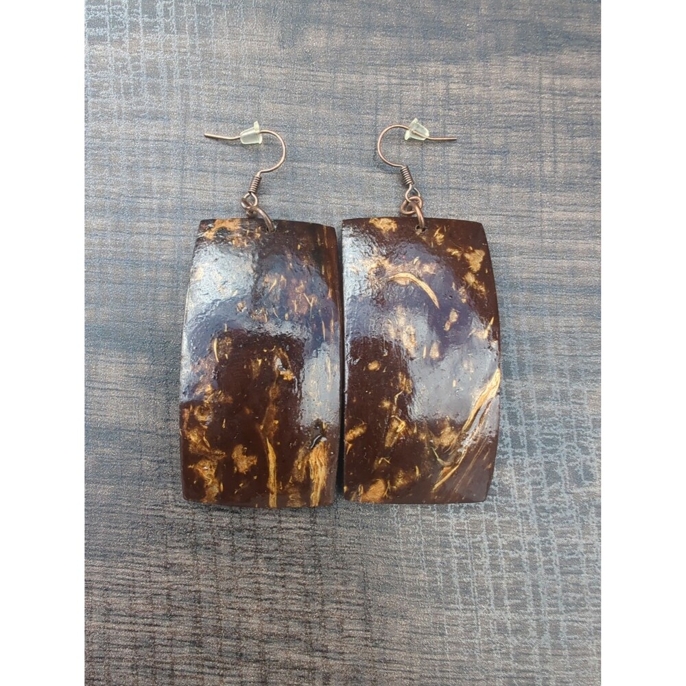 Large Coconut Shell Earrings